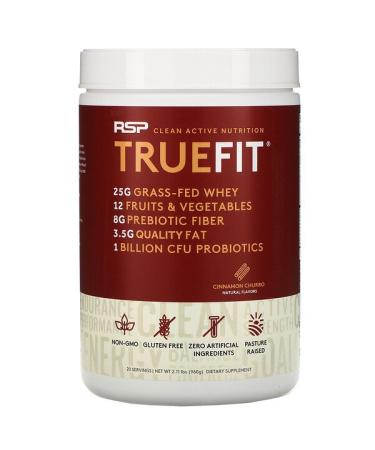 RSP Nutrition TrueFit Grass-Fed Whey Protein Shake with Fruits & Veggies Cinnamon Churro 2 lbs (940 g)