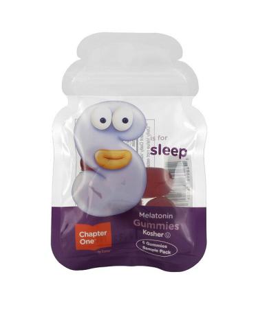 Chapter One S Is For Sleep with Melatonin Flavored Gummies Sample Pack 6 Gummies