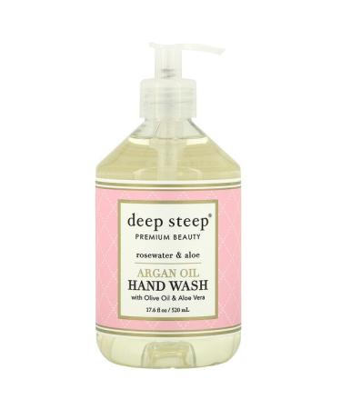 Deep Steep Argan Oil Hand Wash Rosewater & Aloe 17.6 fl oz (520 ml)
