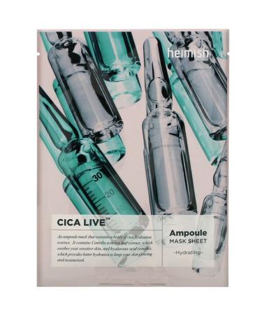 Heimish Cica Live Ampoule Beauty Mask Sheet 5 Sheets 30 ml Each