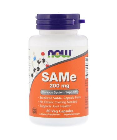 Now Foods SAMe 200 mg 60 Veg Capsules