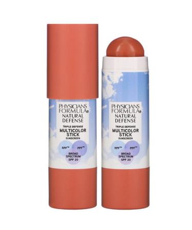 Physicians Formula Natural Defense Multicolor Stick SPF 20 Warm Coral 0.26 oz (7.4 g)