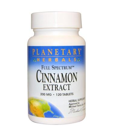 Planetary Herbals Full Spectrum Cinnamon Extract 200 mg 120 Tablets