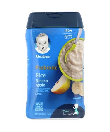 Gerber Probiotic Rice Cereal Banana Apple 8 oz (227 g)