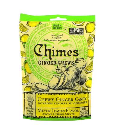 Chimes Ginger Chews Meyer Lemon Flavor 3.5 oz (100 g)