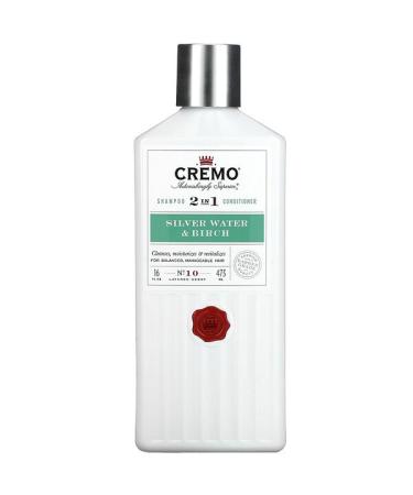 Cremo 2 In 1 Shampoo & Conditioner No. 10 Silver Water & Birch 16 fl oz (473 ml)