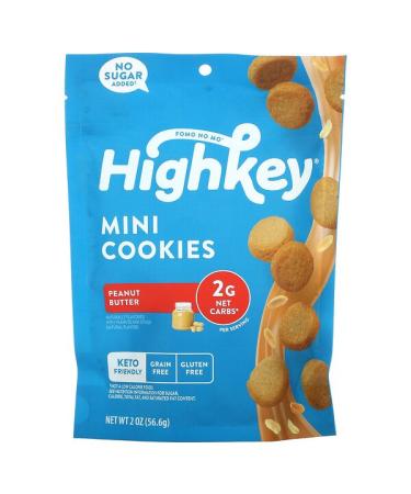 HighKey Mini Cookies Peanut Butter 2 oz (56.6 g)