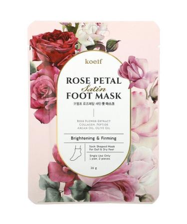Koelf Rose Petal Satin Foot Mask 1 Pair 16 g