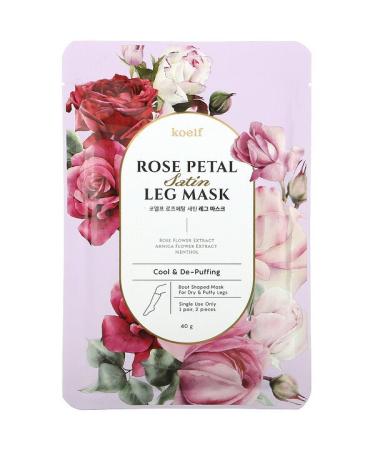 Koelf Rose Petal Satin Leg Mask 1 Pair 40 g