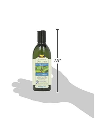 Avalon Organic Botanicals Mint Bath & Shower Gel - 12 oz | Natural Skincare for Refreshing Cleansing - Buy Online on SooperMarket.com