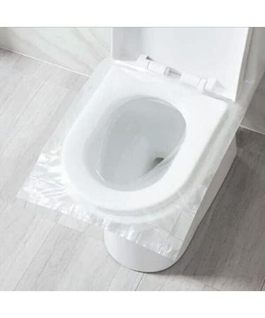 EGV-50 Pieces Disposable Plastic Toilet Seat Cover Waterproof, WC Cushion Toilet Cushion for Baby Pregnant Mom, Independent Packaging Suitable for Travel