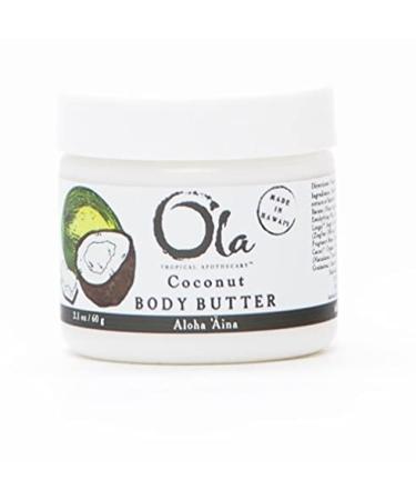 Ola Coconut Body Butter with Pure Tropical Oils and Plant Extracts - 2.1oz
