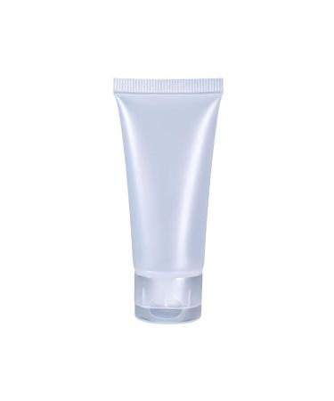 5Pcs 30ML Empty Cosmetic Tubes Portable Clear Refillable Bottles Travel Squeeze Lotion Containers with Flip Lid for Facial Cleanser Hand Cream