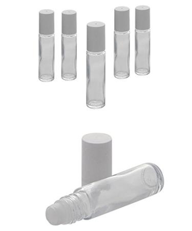 Deodorant stick bottles of 10 ml Kosmetex clear glass roll-on deodorant roller for self-filling 6 x 10 ml 6 pieces (1 pack)