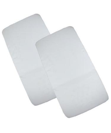 BabyPrem Cradle Cribs Cots Fitted Sheet 2 Cotton 84 x 43cm 2 WHITE
