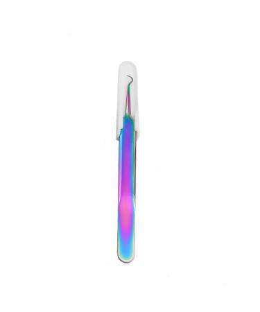 superior ZRL Stainless Steel Colorful Acne Clips Needle Tweezers Blackhead Remover Blemish Pimple Extractor Tools Skin Care(1pcs elbow)