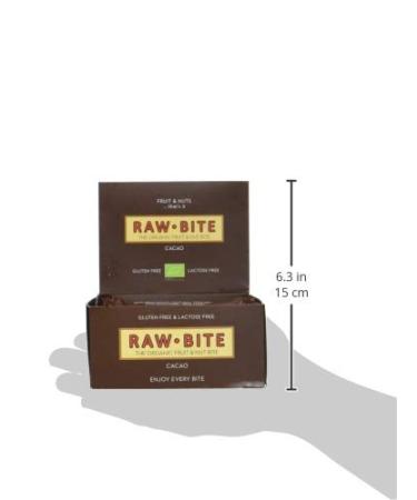 Buy Raw Bite Raw Food Bars Cacao Pack of 12 (50g each) | Healthy Snack | International Shipping - Buy Online on SooperMarket.com