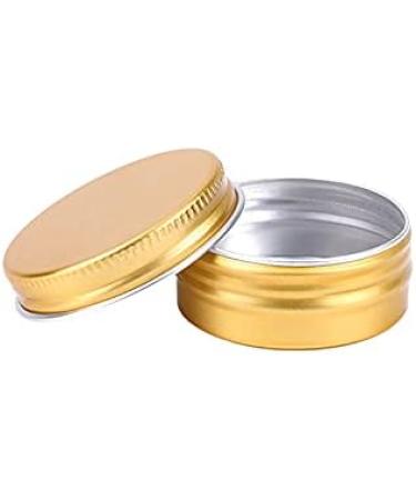 24-Piece Gold Empty Aluminum Jars with Screw Caps - 15ml Cosmetic Storage & 35mm Stickers | International Shipping Available - Buy Online on SooperMarket.com