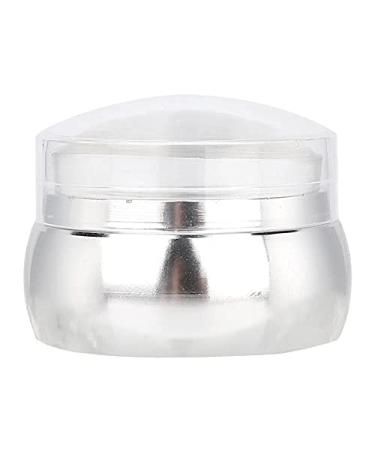 Stamp with lid scraper polish stamper nail art stamper silicone for nail art school for nail salon use for nail art lovers for nail diy (silver)