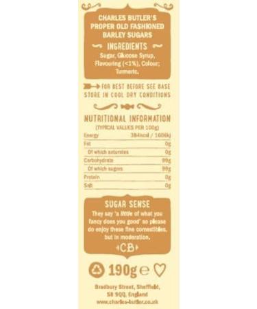 Charles Butler Barley Sugars 190g - Buy Online on SooperMarket.com