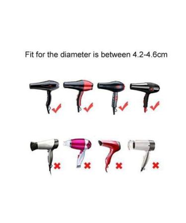 2Pcs Professional Plastic Hair Dryer Diffuser Drying Covers - Narrow Concentrator Replacement for Outer Diameter 4.5cm - Black - Buy Online on SooperMarket.com