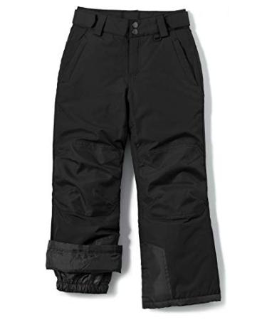 TSLA Youth Winter Cargo Snow Pants, Waterproof Insulated Ski Pants, Windproof Ripstop Snowboard Bottoms Winter Snow Pants Black 12