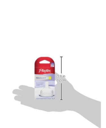 Playtex NaturaLatch Nipple Slow Flow 2-Count - Pack of 1 - Buy Online on SooperMarket.com