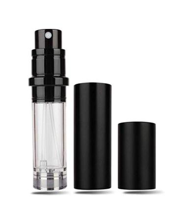 D-LOTUS Perfume Atomizer Bottle Refillable, Travel Cologne Sprayer Atomizer, Portable Mini Scent Pump Case, Refill Perfume Dispenser Container, Empty cologne bottles for Men and Women, 5 ml Black