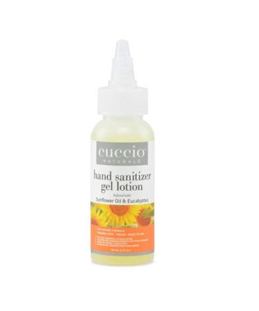 Cuccio Moisturising Hand Sanitizer Gel Lotion 56ml (2oz) - Sunflower Oil & Eucalyptus