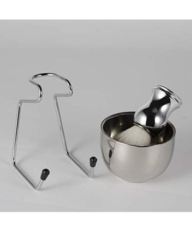 Wresetly Shaving Set | Stainless Steel Soap Dish Brush Holder & Nylon Brush Kit for Ultimate Grooming Experience - Buy Online on SooperMarket.com