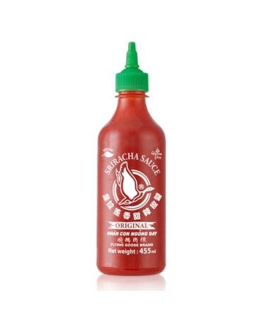 Flying Goose Sriracha Original Sauce (455 ml) - Spicy & Tangy Flavour - Used as Taste Enhancer for Meals Oriental Foods and Snacks Natural Ingredients (Pack of 1)