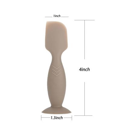 Silicone Baby Diaper Cream Spatula Set - 2 Flexible Applicators for Diaper Rash Relief - Beige - Buy Online on SooperMarket.com