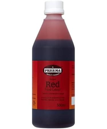 Preema | Red Liquid Food Colour 500ml | Ideal for use cake and icing | Halal - Buy Online on SooperMarket.com