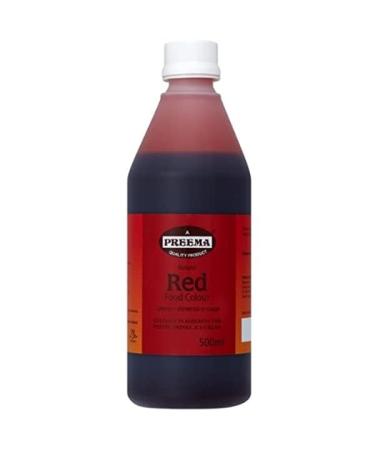 Preema | Red Liquid Food Colour 500ml (2 Pack) | Ideal for use cake and icing | Halal