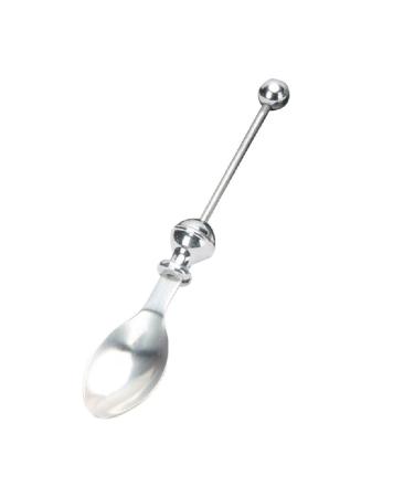 Funny Cake Bread Forks Bead Stringing Round Spoon Stainless Steel Dessert Forks Multi-Functional Kitchen Tool Fruit Fork Bead Stringing Fork