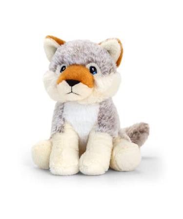 Deluxe Paws Plush Cuddly Soft Eco Toys 100% Recycled (Wolf)