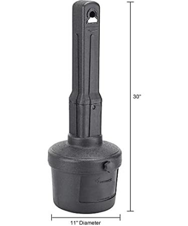 Black Outdoor Ashtray - 1-1/2 Gallon: Weatherproof Design for Outdoor Use - Buy Online on SooperMarket.com