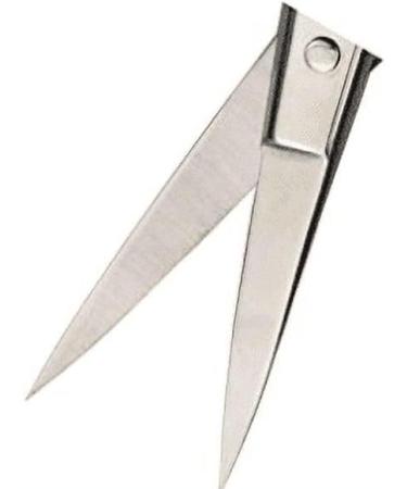 Silver Nose Hair Scissors - Stainless Steel Precision Trimmers for Men | Facial & Eyebrow Grooming - Buy Online on SooperMarket.com