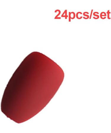 Dajidafu 1 Set Color Street Nail Strips Flat Head Style Matte Full Cover Art Decals Beauty Tool Salon Supplies Decorations 2wine red - Buy Online on SooperMarket.com