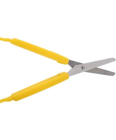 Yellow Loop Scissors for Kids Adult Easy Grip Easy Opening Adapted Scissors for Special Needs Safety Round Tip Open Squeeze Handles Multipurpose Comfort Grip Stainless Steel Office Scissors - Buy Online on SooperMarket.com