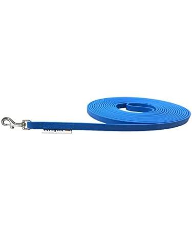 Drag Line Biothane Dog Leash for Small Dogs - 9mm 3m 5m 10m 15m | Lightweight Blue 1m No Hand Loop - Durable & Stylish - Buy Online on SooperMarket.com