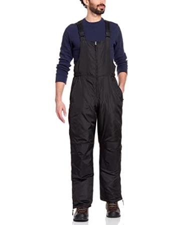 Bass Creek Outfitters Men's Snow Bib - Insulated Overall Ski Pants Black X-Large