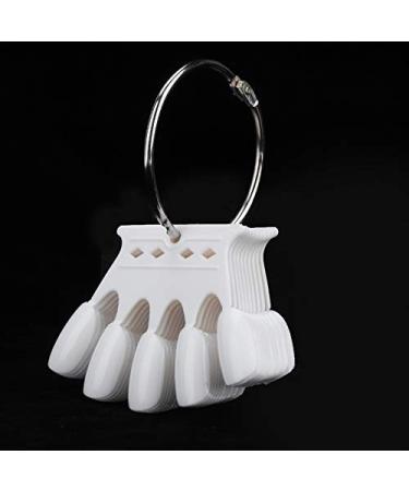 Nail Art Tips 10pcs Nail Sticks Display Nail Polish Color Display Card Practice Manicure Polish Gel Templates Showing Tool (White)