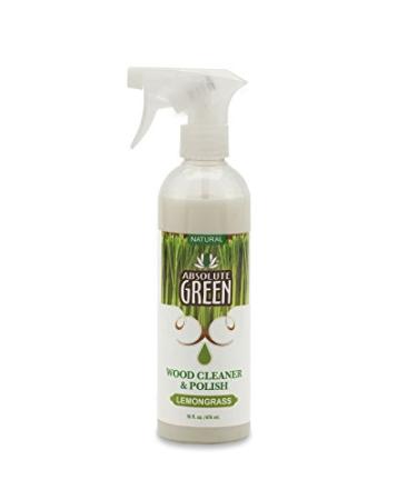 Natural Wood Polish & Cleaner Spray Cleans and Shines Furniture Woodwork Cabinets Non-Toxic Safe around Kids and Pets (Lemongrass) 16 oz