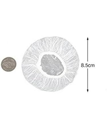 100PCS Transparent Plastic Disposable Waterproof Hairdressing Dye Coloring Ear Cover Protector Caps for Bathing Shower Spa Keep Ear Clean and Dry - Buy Online on SooperMarket.com