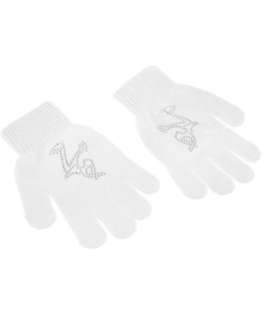 Leeadwaey Ice Skating Gloves for Girls & Women - Magic Stretch Black Flower & Snowflake Styles - Kids to Adult Sizes - Buy Online on SooperMarket.com