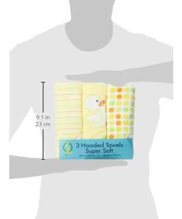 Spasilk Baby 3 Pack Soft Terry Hooded Towel Set for Newborn Boys and Girls - Yellow - Buy Online on SooperMarket.com