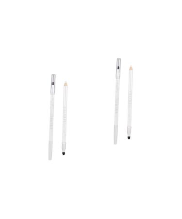 NOLITOY 2pcs Eye Lustre Lying Head Silkworm Pen Double Shadow Pearly Makeup mediumx2pcs Whitex2pcs