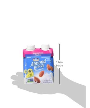 Buy Blue Diamond Almond Breeze Unsweetened Vanilla 32oz (Pack of 4) - Dairy-Free Almond Milk - Buy Online on SooperMarket.com