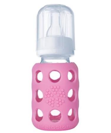 Lifefactory 4oz/9oz Glass Baby Bottle 2pk - Pink/Raspberry - BPA-Free - Buy Online on SooperMarket.com